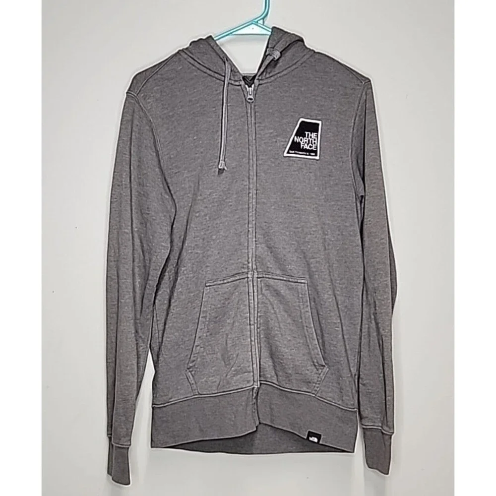 THE NORTH FACE MEN'S FULL ZIP PATCHES HOODIE Gray MENS S SMALL A3MCB